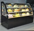 Square or Curved glass Bakery refrigerator Cake showcase chiller
