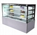 Square or Curved glass Bakery refrigerator Cake showcase chiller 4