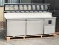 Commercial pizza equipment Stainless steel pizza prep refrigerator table 2