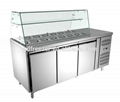 Commercial Stainless steel Salad Prep counters refrigerator Sandwich prep table 3