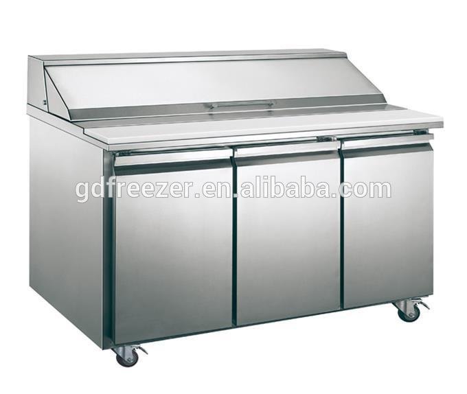 Commercial Stainless steel Salad Prep counters refrigerator Sandwich prep table 5