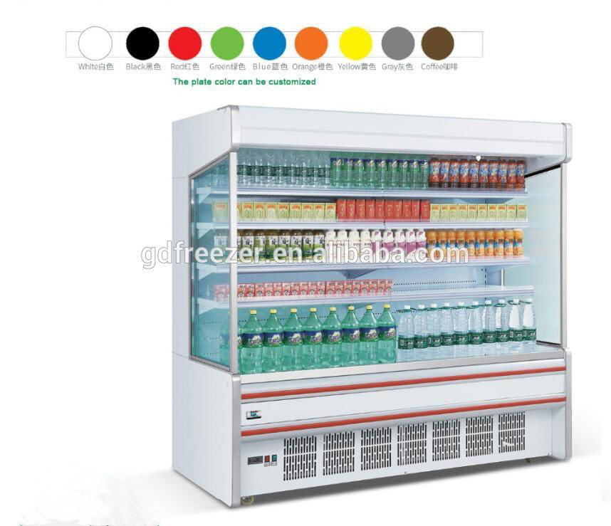 Supermarket vegetable fruit Yogurt multideck Open display chiller refrigerator 2