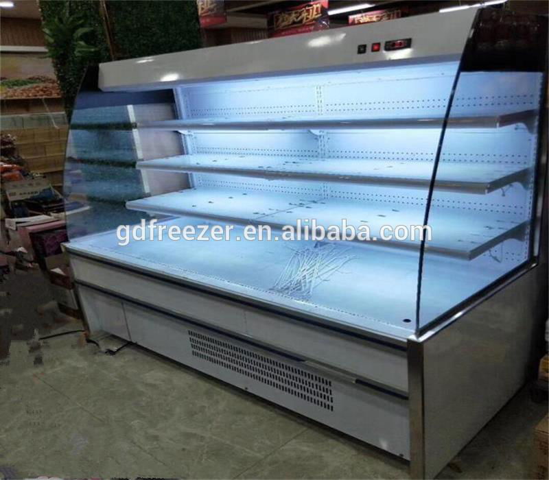 Supermarket vegetable fruit Yogurt multideck Open display chiller refrigerator 5