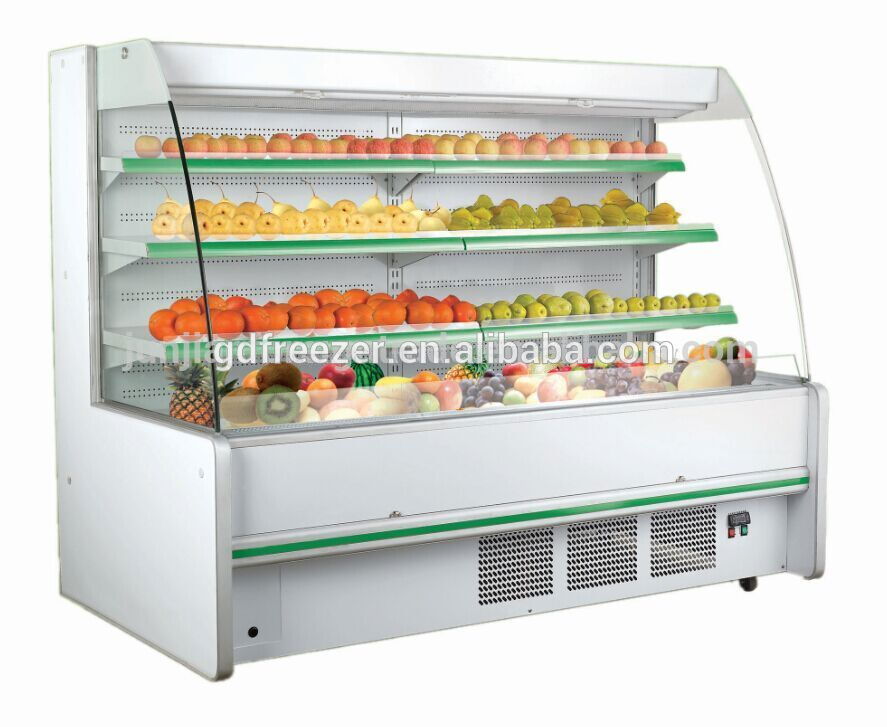 Supermarket open air curtain vegetable display cooler vegetable cooler  2