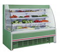 Supermarket open air curtain vegetable display cooler vegetable cooler  1