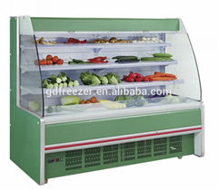 Supermarket open air curtain vegetable display cooler vegetable cooler