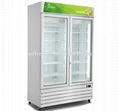 Supermarket glass door upright display freezer for Ice cream and Frozen 1