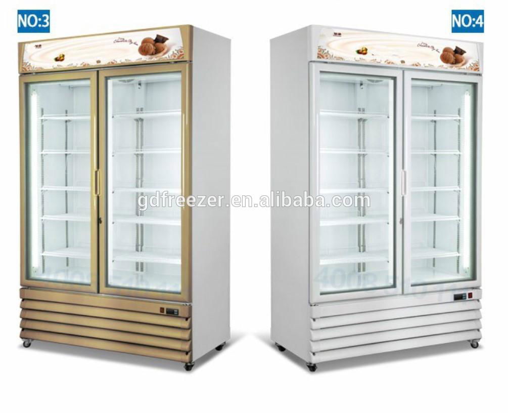 Supermarket glass door upright display freezer for Ice cream and Frozen 3