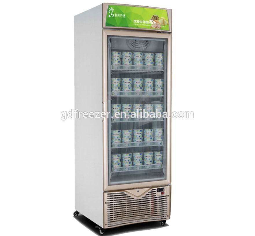 Supermarket glass door upright display freezer for Ice cream and Frozen 5