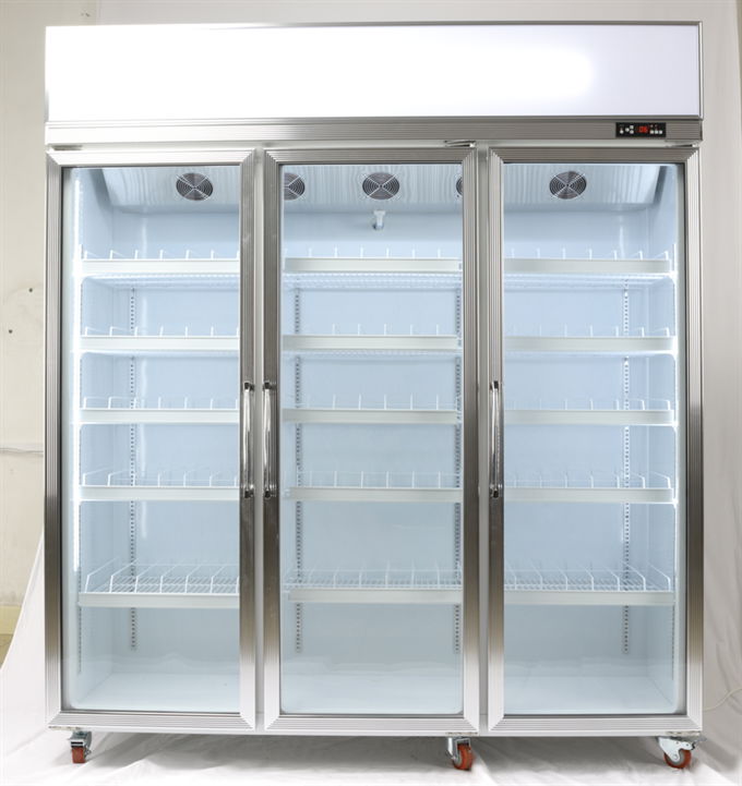 -18~ -23C Supermarket commercial upright Vertical glass door display freezer 2