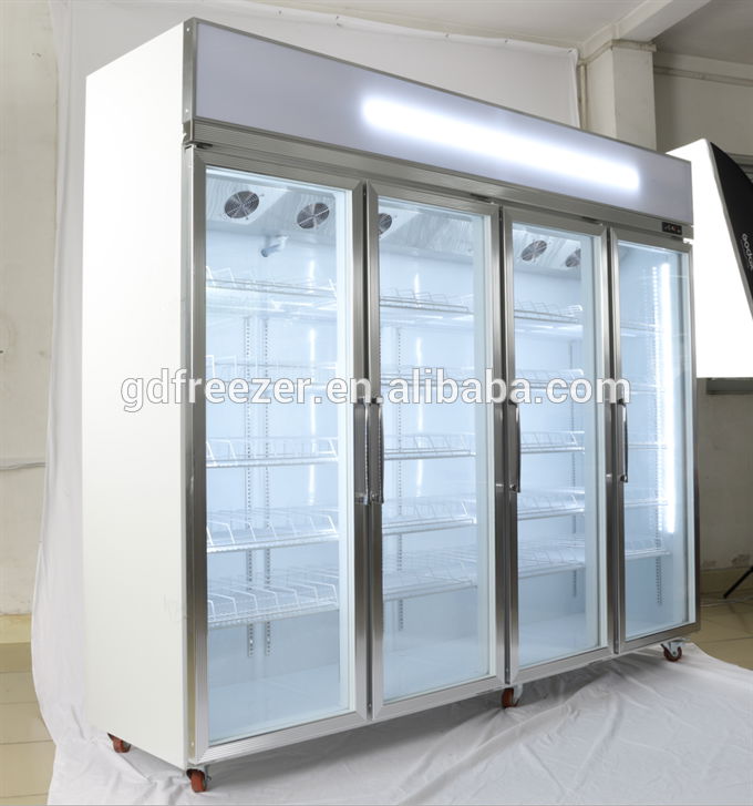 -18~ -23C Supermarket commercial upright Vertical glass door display freezer 3