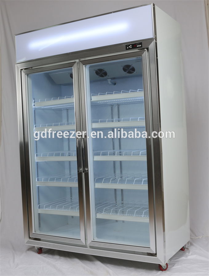 -18~ -23C Supermarket commercial upright Vertical glass door display freezer 5