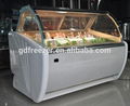 White or Black marble Commercial Ice cream showcase Gelato display freezer