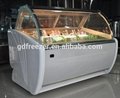 White or Black marble Commercial Ice cream showcase Gelato display freezer