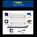 小区方管组装铁艺围栏铁栅栏 庭院学校围墙锌钢护栏厂家供应 3
