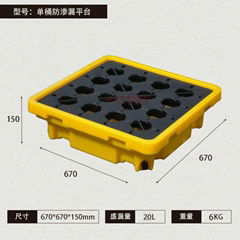 防洩漏托盤油桶危化品盛漏液體防洩漏塑料防漏平台防滲漏托盤
