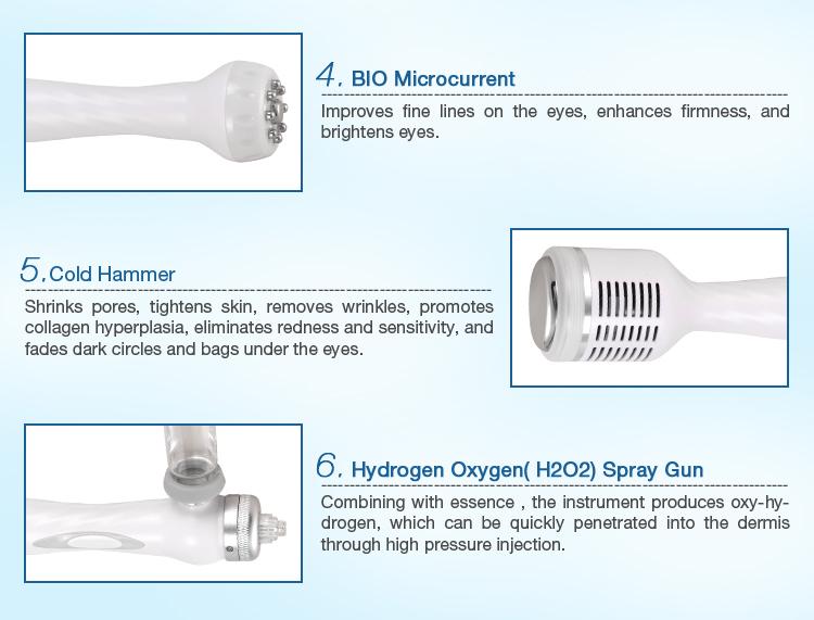 H2 02 Multi-function 6 in 1 hydro dermabrasion machine  5