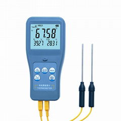 K-type Thermocouple Thermometer with 2 Sampling Channels