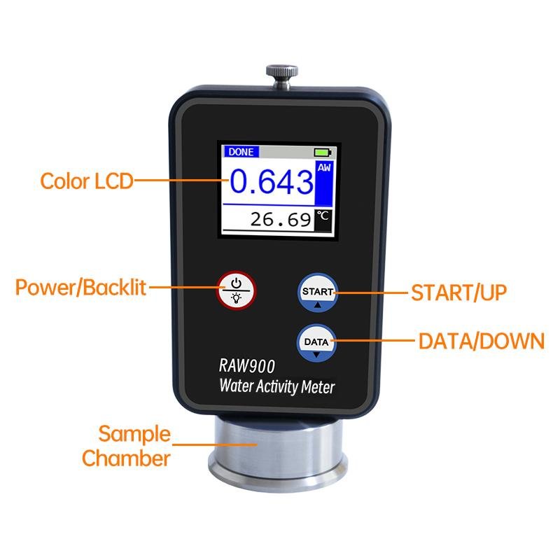 High-precision Water Activity Meter with 0.001aw Display Resolution 4