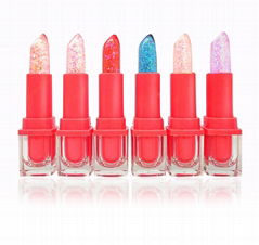 Customized OEM Makeup magic lipstick change color waterproof lipstick with gold 