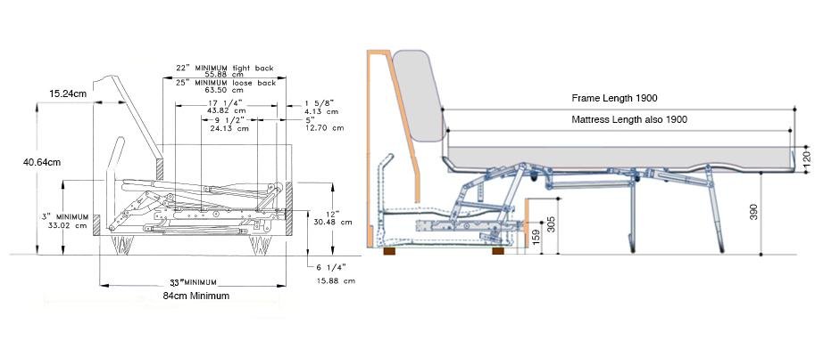 M12 Extra Long No-sag Tubular Sleeper Mechanism 2900#  Bi Fold Sofa Sleeper Mech 5