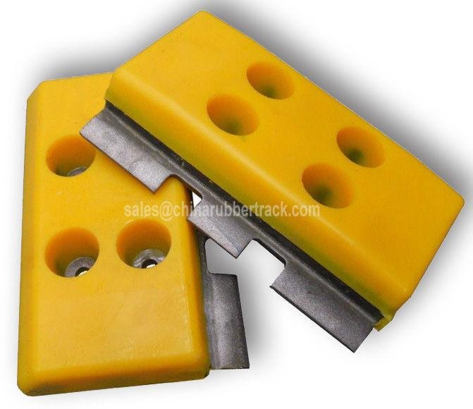 polyurethane excavator track pads poly track shoe rubber track plate 2