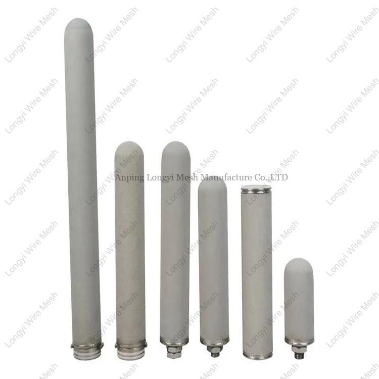 10 20 30 40 Inch Stainless Steel Candle Sintered Metal Filter Cartridge 2