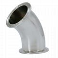 SS316L Stainless Steel Sanitary Clamping 45 Degree Elbow Bend 3