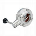 Stainless Steel Sanitary Hygienic 3A Manual Butterfly Valves 1
