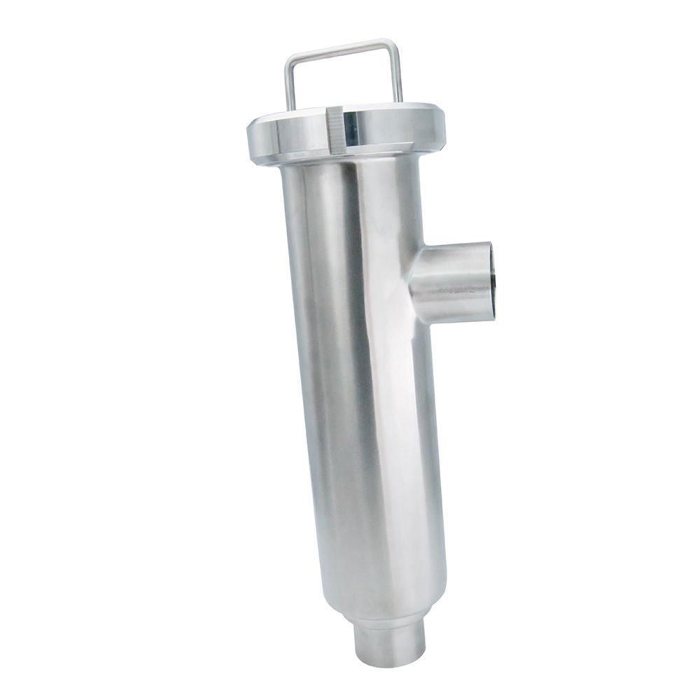 4" Stainless Steel 316L Hygienic Angle Filter Strainer with Perforated Plate Scr