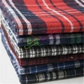 Brushed check cotton flannel fabric for