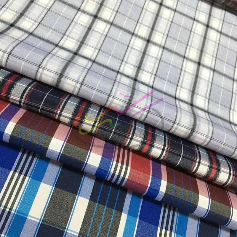 CVC check and stripe shirt fabric 3