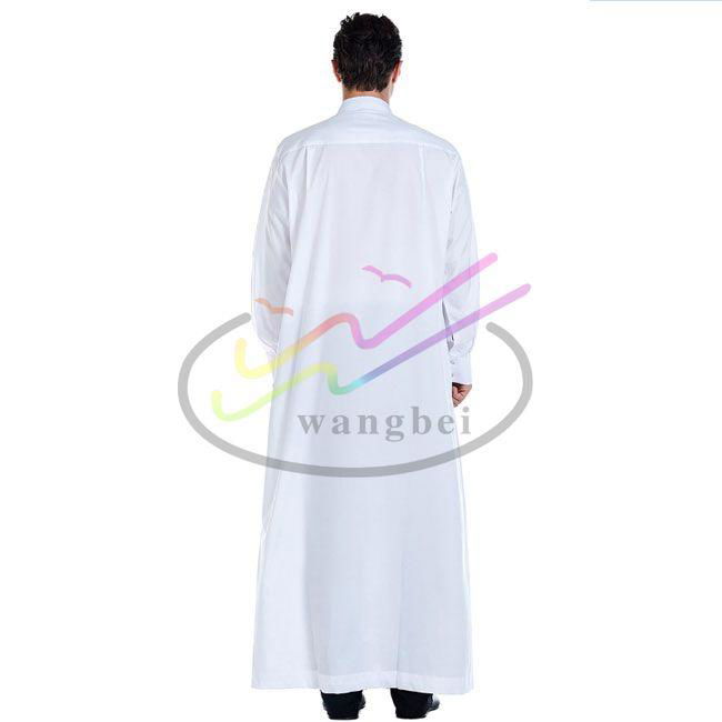 White and dyed 100% Polyester Arabian robes fabric 2