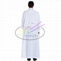 White and dyed 100% Polyester Arabian robes fabric 2