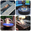 Tempered reflective fire pit glass particles 3