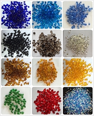 Irregular swimming pool glass beads for concrete finish