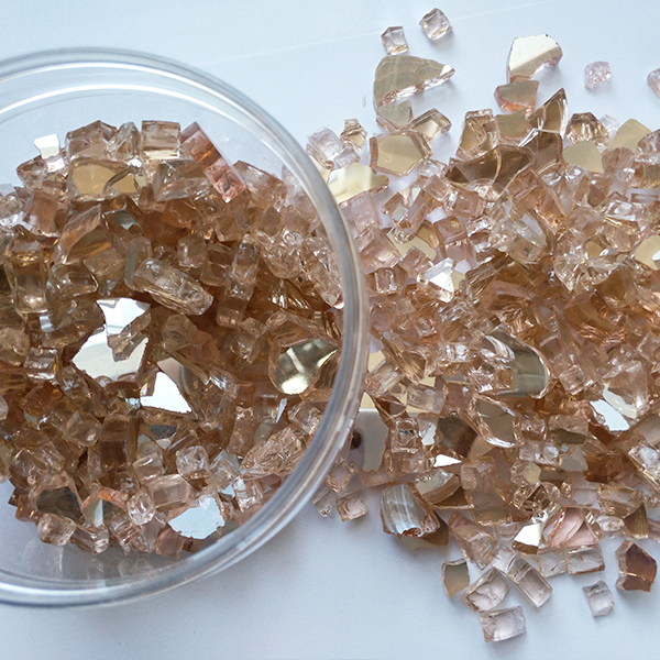 Tempered reflective fire pit glass particles 2