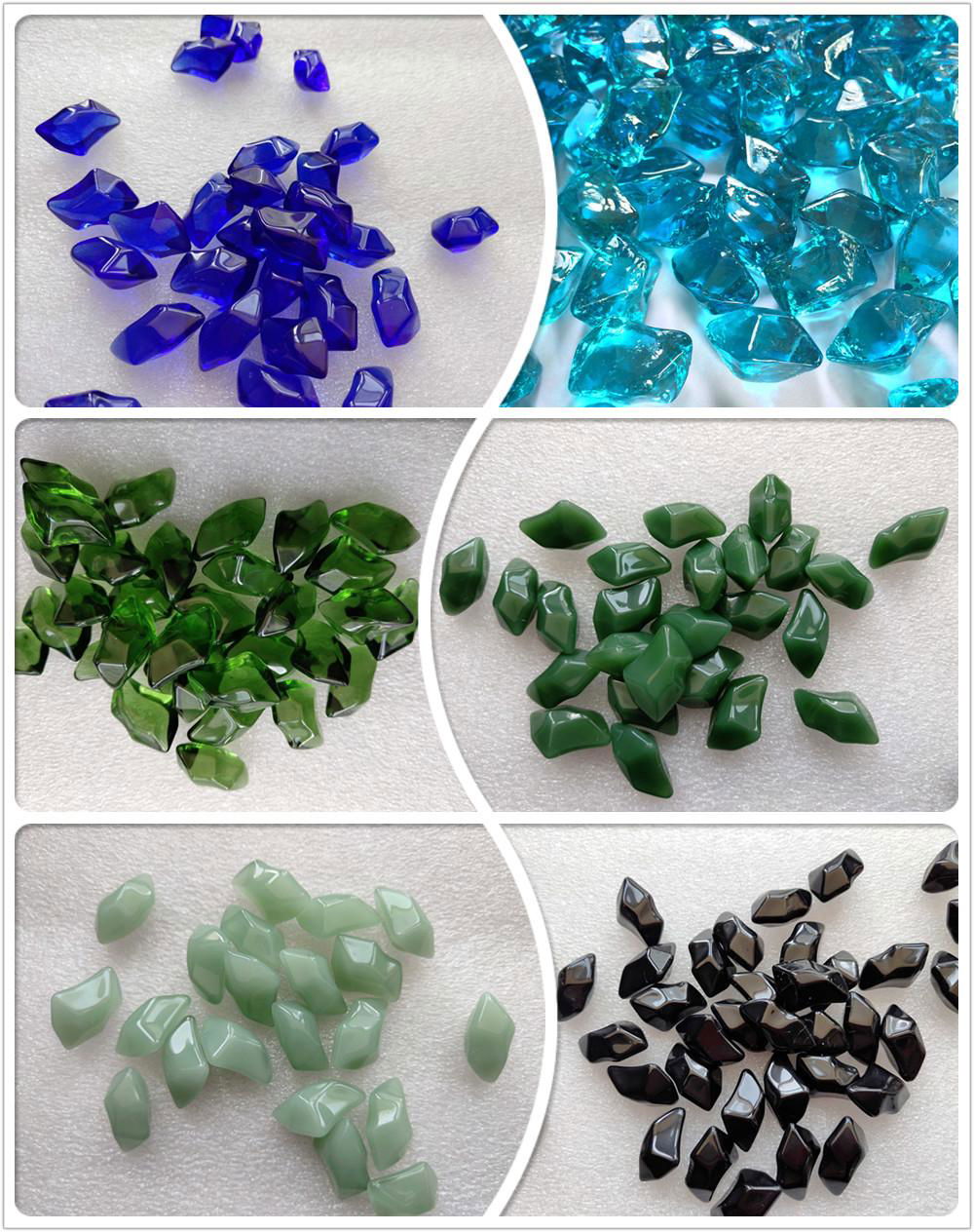 Square shape glass beads for decoration 2