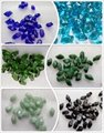 Square shape glass beads for decoration
