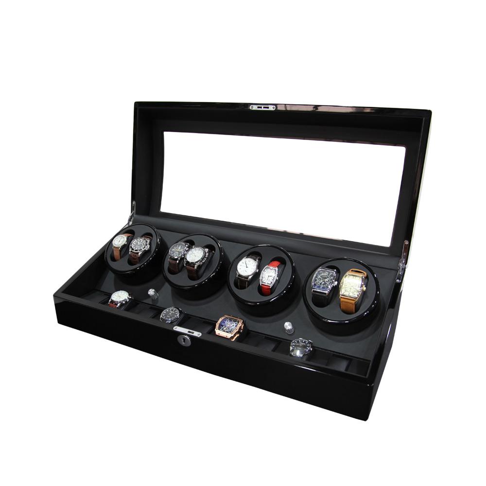 New Design High Gloss Paint Black Wooden Automatic Watch Winder  