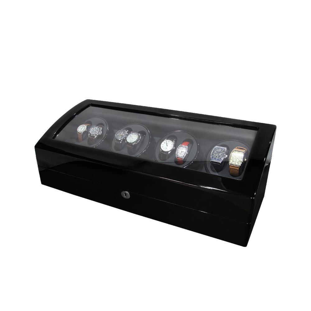New Design High Gloss Paint Black Wooden Automatic Watch Winder   2