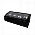 New Design High Gloss Paint Black Wooden Automatic Watch Winder  