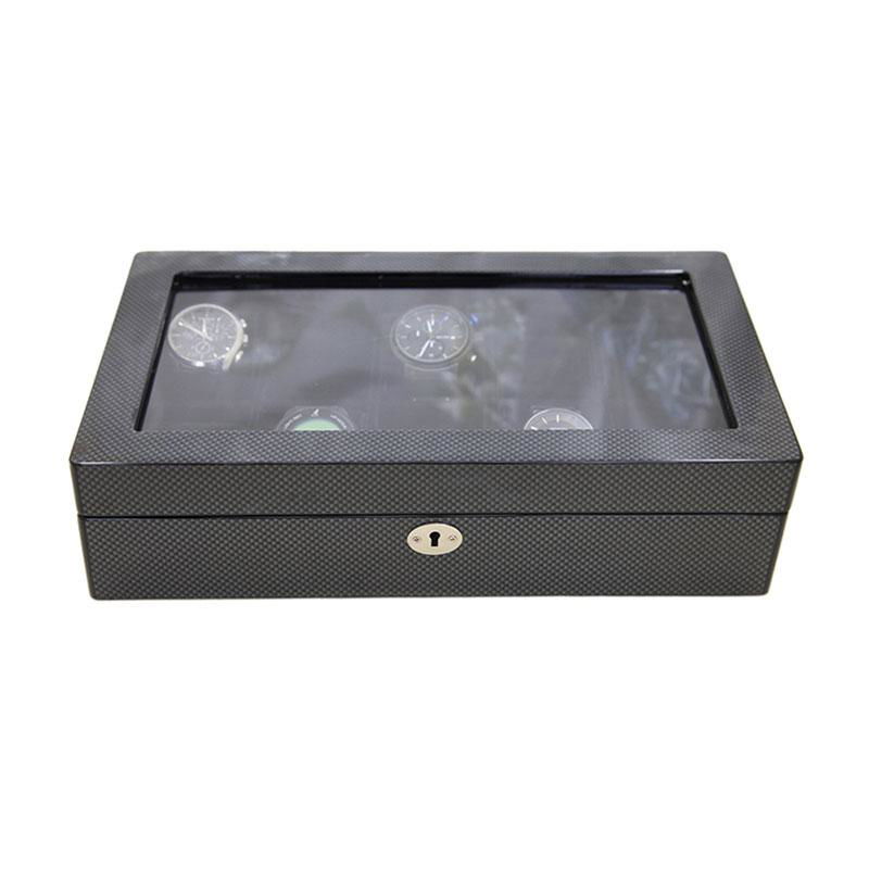 Collection classical black watch case storage display box 