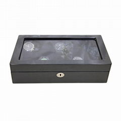 Collection classical black watch case storage display box