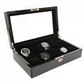 Collection classical black watch case storage display box 