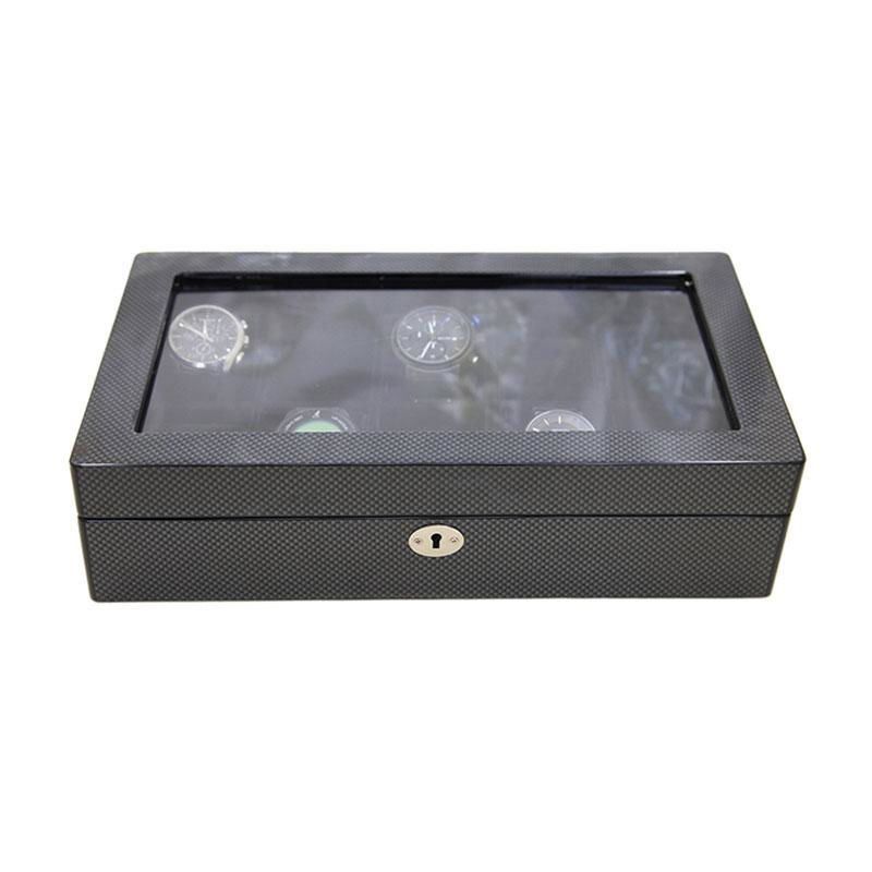 Collection classical black watch case storage display box  5