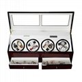 8 Slots Automatic Motor Wooden Watch Winder   