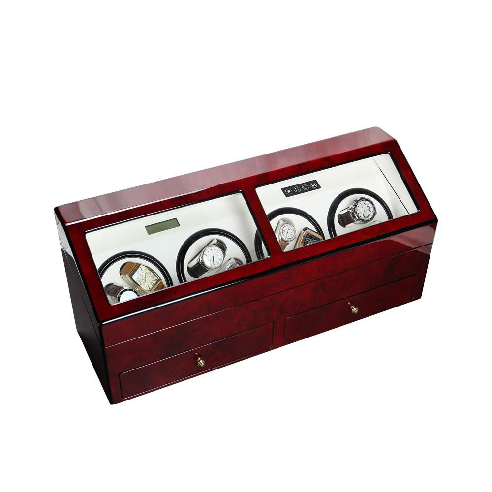 8 Slots Automatic Motor Wooden Watch Winder    3