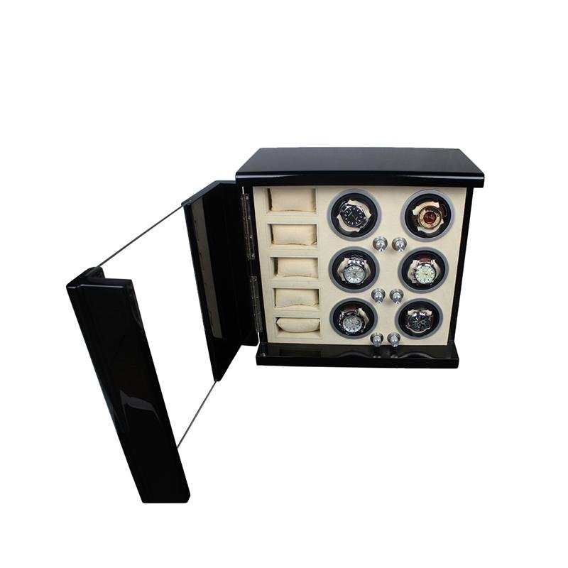Pure black Piano Lacquer Wood Watch Winder Box   2