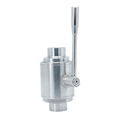 DN100 Stainless Steel SS316L Sanitary Welding Straight Ball Valves 3